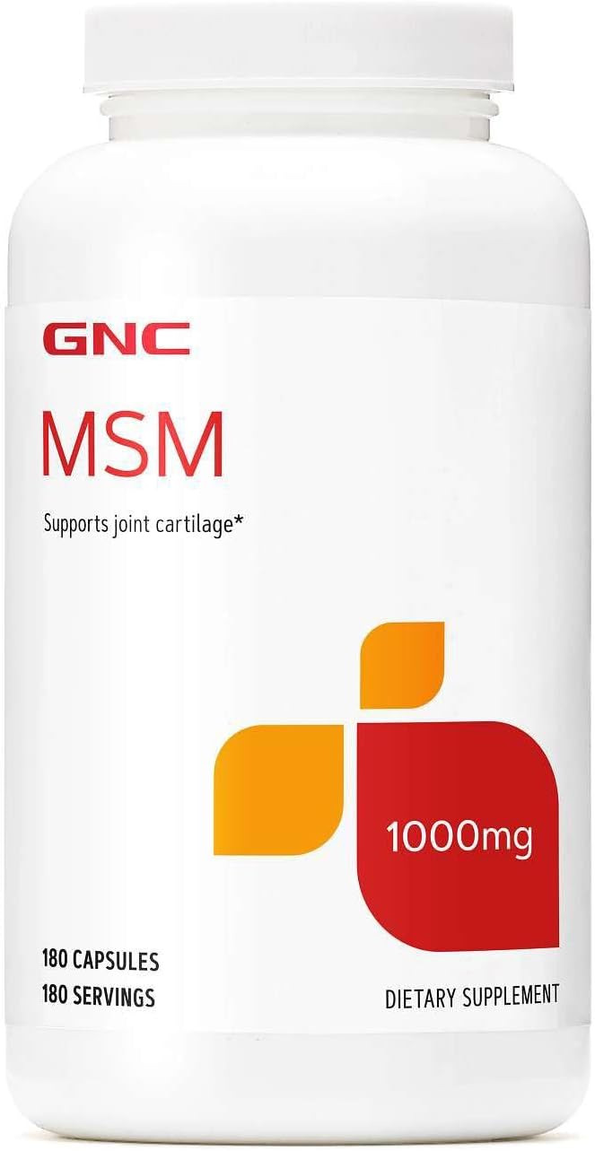 GNC MSM 1000mg Supplement Supports Healthy Joint Cartilage 180 Servings