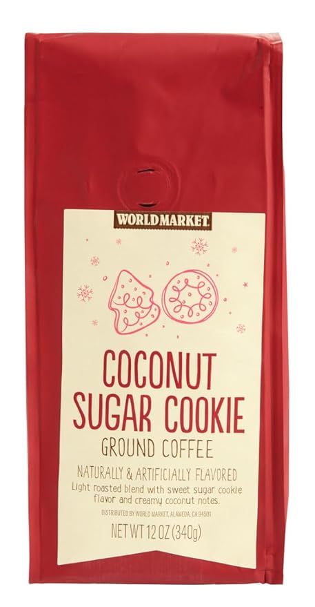 World Market Coconut Sugar Cookie Ground Coffee 12 Oz.