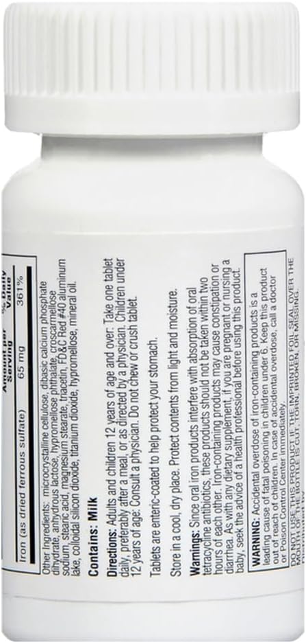 Upsher-Smith Ferrous Sulfate 325 mg - 100 Tablets Pack of 3