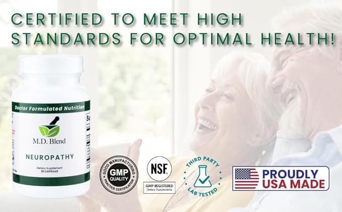 Neuropathy + Vascular Supplement Bundle Nerve &amp Circulation Wellness Formula with Alpha Lipoic Acid Acetyl L-Carnitine Garlic &amp L-Arginine Nerve Support &amp Nitric Oxide Circulation Caps