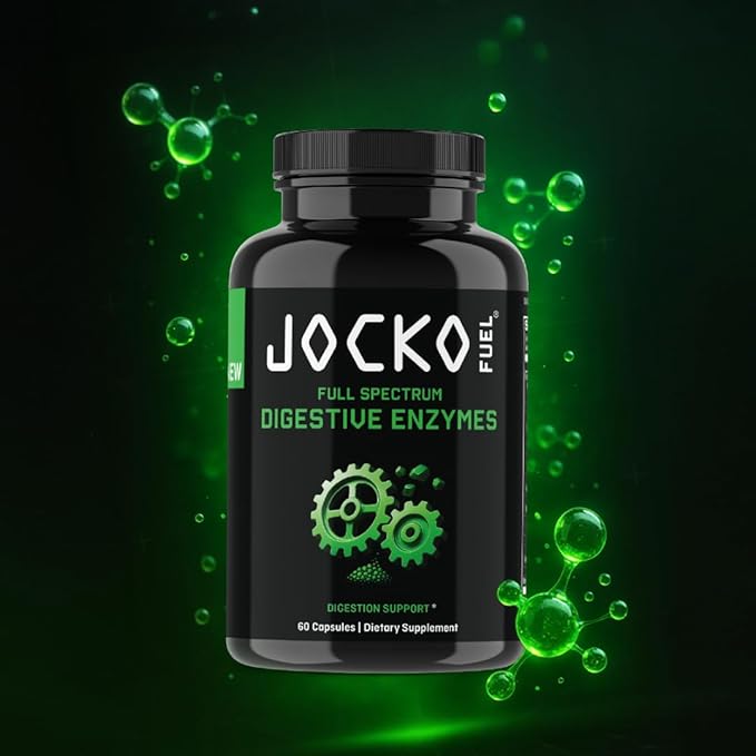 Jocko Fuel Digestive Enzymes - Full Spectrum Support Nutrient Absorption Gut Health Support Digestion Aid - 60 Capsules