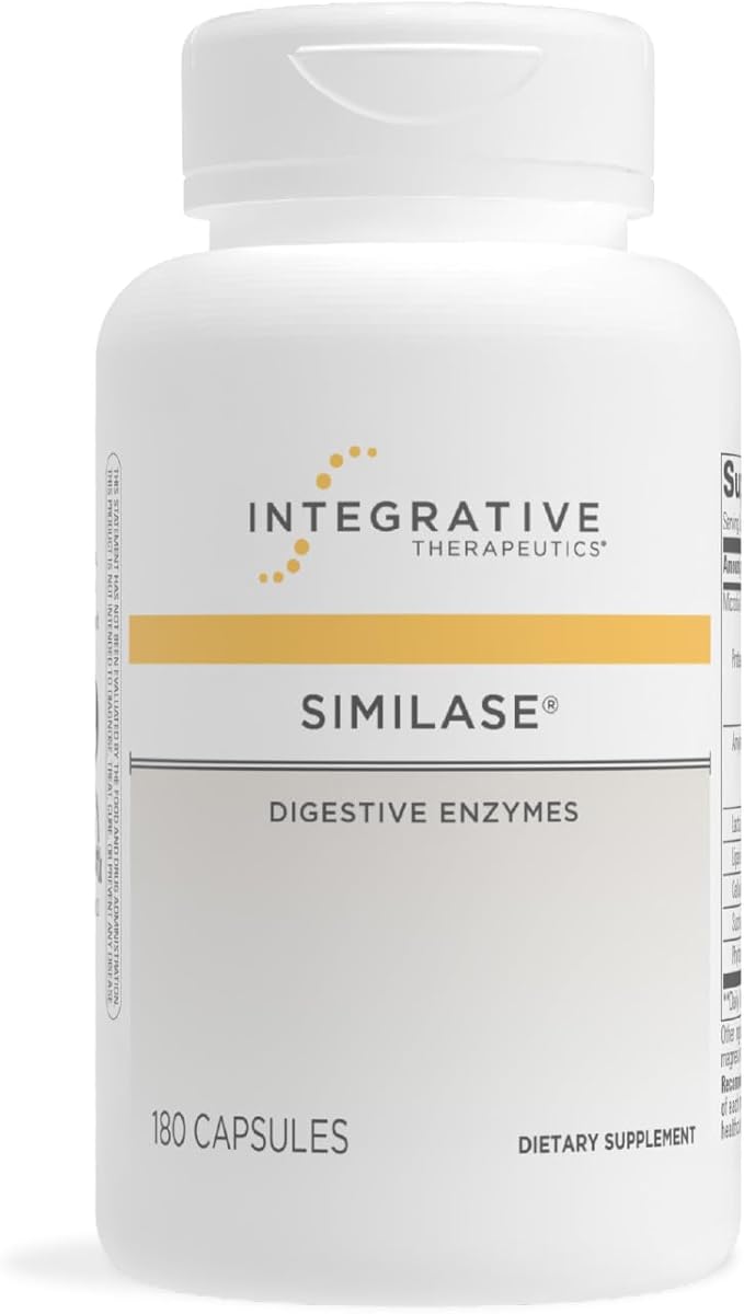 Integrative Therapeutics Similase - Digestive Enzyme Supplement for Adults - Supports Digestion and Assimilation of Nutrients* - Dairy-Free &amp Vegan - 180 Count (90 Servings)