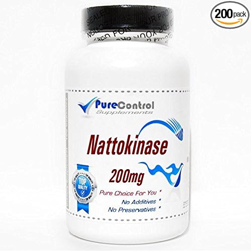 Nattokinase 200mg 4000 Fibrinolytic Units // 200 Capsules // Pure // by PureControl Supplements