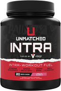 Unmatched Intra Workout Powder | Carbohydrate Electrolyte L-Glutamine &amp Vegan EAA Mix | for Hydration &amp Endurance | Natural Flavors &amp Sweeteners | 20 Servings (Fruit Punch)