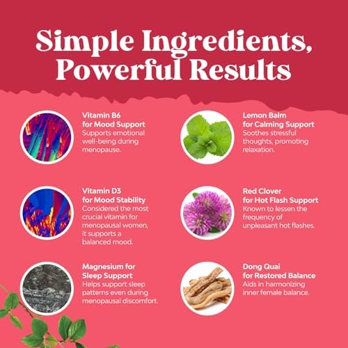 Bundle of Herbal Adrenal and Thyroid Support Complex - Mood Enhancer Energy Supplement for Thyroid Health and Complete Herbal Menopause Supplement for Women for Night Sweats Mood and More