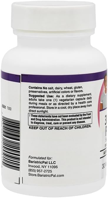BariatricPal Prebiotic &amp Probiotic 35 Billion CFU Gastrointestinal &amp Immune Health Capsules (30 Count)