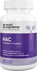 Nutri-Supreme NAC (N-Acetyl-L-Cysteine) 600mg Dietary Supplement Vegetarian Capsules Liver Support Immune Support