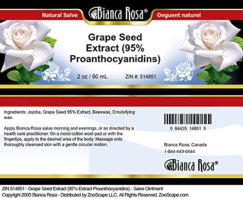 Bianca Rosa Grape Seed Extract (95% Proanthocyanidins) - Salve Ointment (2 oz ZIN: 514851) - 2 Pack