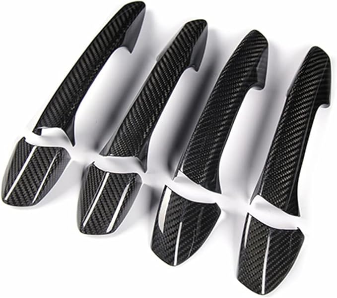 New Carbon Fiber Handle Covers Compatible with Mercedes Benz CLA C117 2013-2018 CLA180 CLA200 CLA 220 CLA250 (Without Touch Auto Lock)