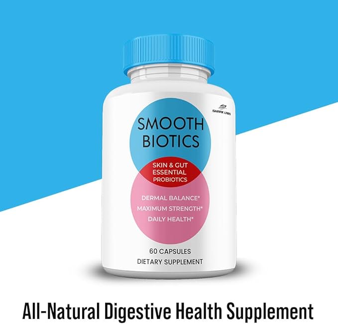 (5 Pack) Smooth Biotic Capsules All Natural Skin and Gut Capsules SmoothBiotic Supplement Premium Maximum Strength 5 Month Supply