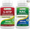 Best Naturals 5-HTP 200 mg &amp NAC - N Acetyl Cysteine 600 mg
