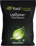 LiyfZyme – 1000 Vegan Capsules – Plant-Based Enzyme Supplement for Protein Fat and Carbohydrate Breakdown