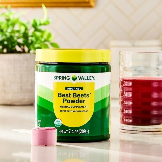 M&ampF Pill Organizer + Spring Valley Organic Beet Powder 7.4 oz Heart Health &amp Energy Supplement