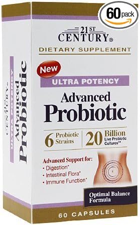 21st Century Ultra Potency Advanced Probiotic 20 Billion Live Probiotic Cultures Capsules 60 caps