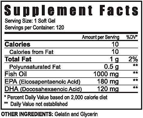 PROJOBA Omega 3 Essential Fatty acids EPA and DHA - 120 CAPS - 4 Pack