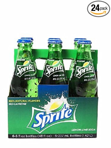 Sprite 8oz Glass Bottles 4-6 Packs (24 Bottles) Sprite