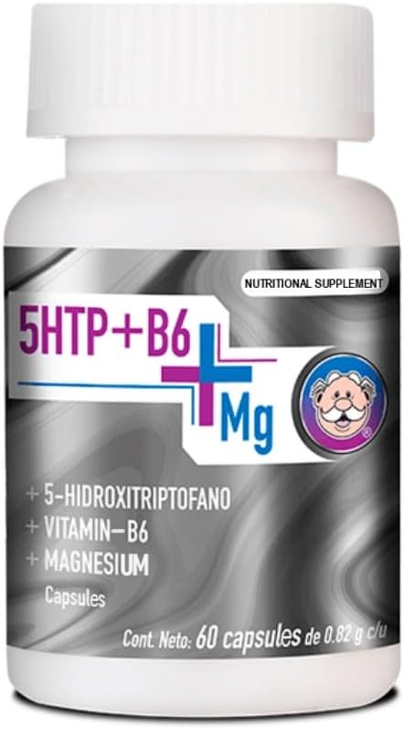 5HTP + Vitamin B6 + Magnesium Supplement – 60 Capsules – Dr. Simi Nutritional Support Formula – Non-Medicated – Similares 1 Month Supply