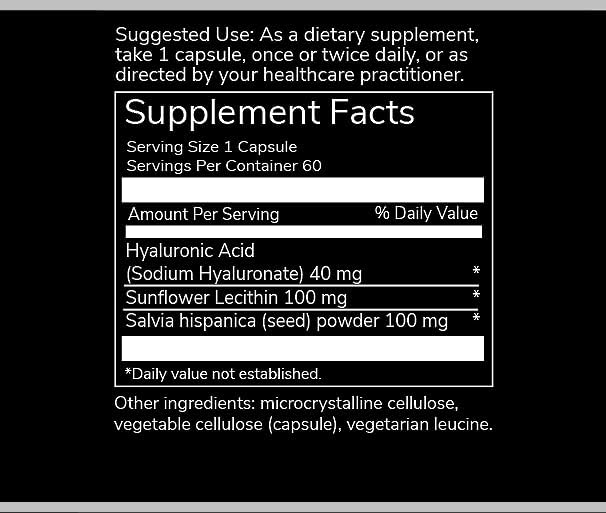 Mia Vita Hyaluronic Acid – Oral Dietary Supplements for Women– Support Hair | Skin | Nails | Joints – 30 Day Supply