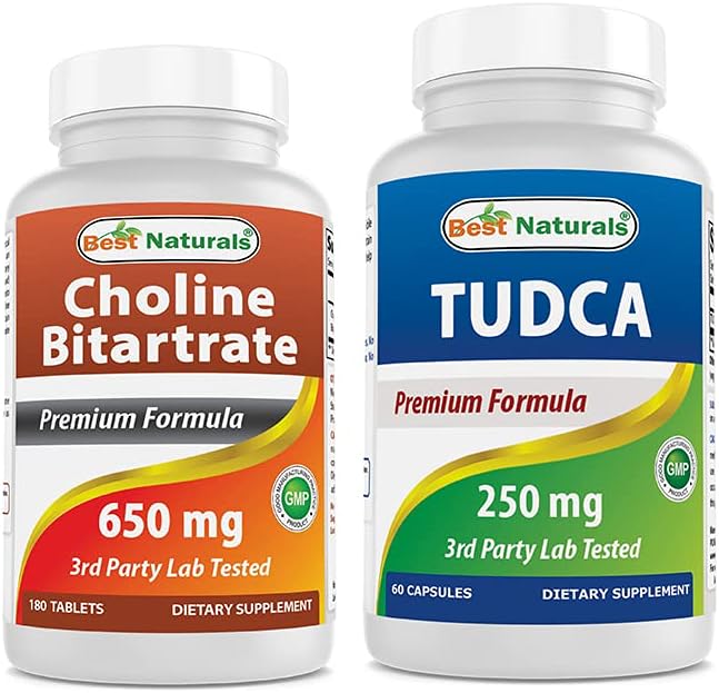 Best Naturals Choline Bitartrate 650 mg &amp TUDCA 250mg