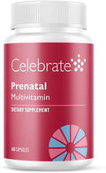 Celebrate Vitamins Bariatric Prenatal Multivitamin Capsules with Folate (Folic Acid) Vitamin A Iron Iodine and Choline for Roux en Y and Sleeve Gastrectomy Patients 60 Count