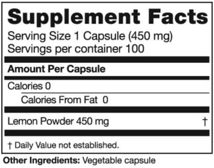 Seagate Products Whole Lemon Concentrate 450 mg 100 Capsules