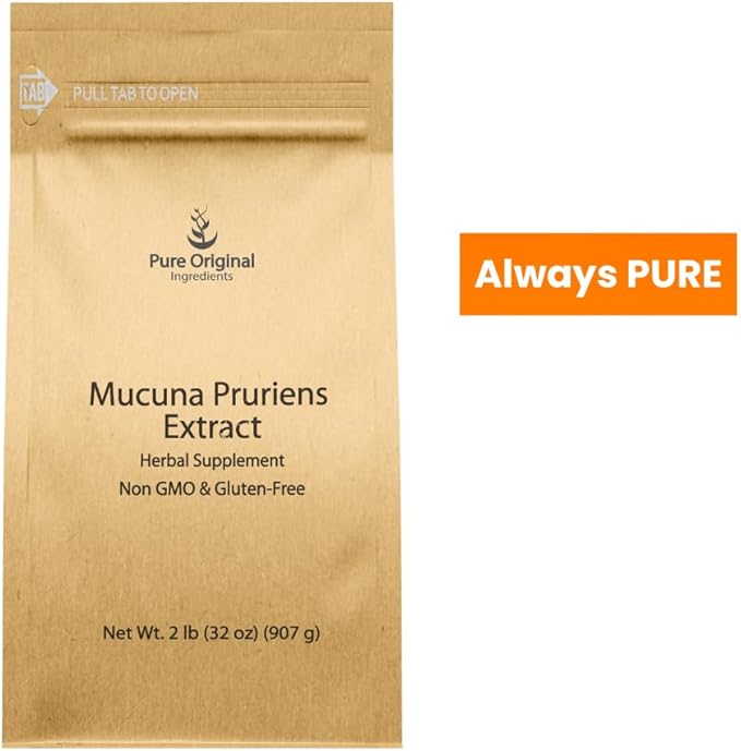 PURE ORIGINAL INGREDIENTS Mucuna Pruriens (2 lb) Pure and Natural Non-GMO Gluten-Free