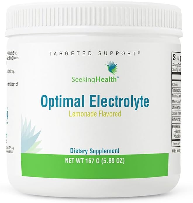 Seeking Health Optimal Electrolyte - Electrolyte Powder Supplement with Magnesium Sodium &amp Potassium for Electrolyte Support - Natural Lemonade Flavor 30 Servings