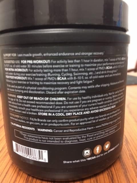 PMD Sports BCAA's Stim Free for Recovery and Performance Lemonade (30 Servings) &amp Siren Labs L-Carnitine Elite Burn Fat Loss Support Strawberry Blast 3000 mg (32 Servings)