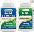 Best Naturals Acetyl L-Carnitine 500 Mg &amp NAC N-Acetyl-Cysteine 600 mg