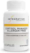 Integrative Therapeutics Cortisol Manager Allergen Free - Adrenal Health Support Supplement for Healthy Stress Response* - Vegan Non-Dairy &amp Gluten-Free - 30 Capsules (15 Servings)