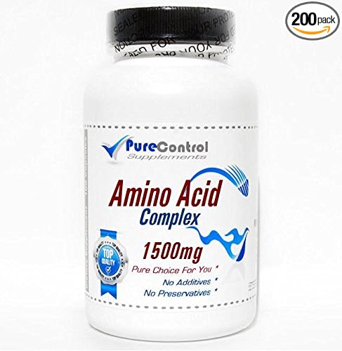 Amino Acid 1500mg Complex // 200 Capsules // Pure // by PureControl Supplements