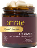 Arrae Tribiotic Probiotics for Women Support for Vaginal pH Balance Gut Immune and Feminine Health Prebiotics Probiotics Postbiotics 60 Count