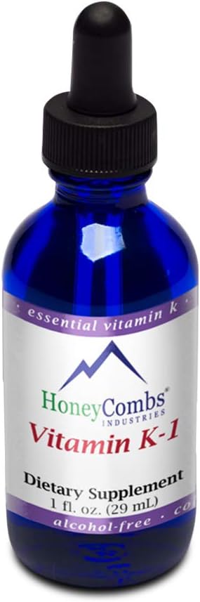 HoneyCombs Vitamin K Drops Newborn Oral Vitamin K for Newborns and Adults Liquid Vitamin K1 Phytonadione Also k1 for Dark Under Eye Circles and Skin - Bottle - Made in USA(16 Fl oz)