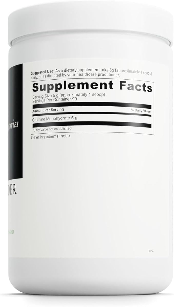 DAVINCI LABS Creatine Powder - Amino Acid Drink Mix Powder for Muscle &amp Brain Health* - Vegetarian Gluten-Free &amp Soy-Free - Unflavored 90 Servings