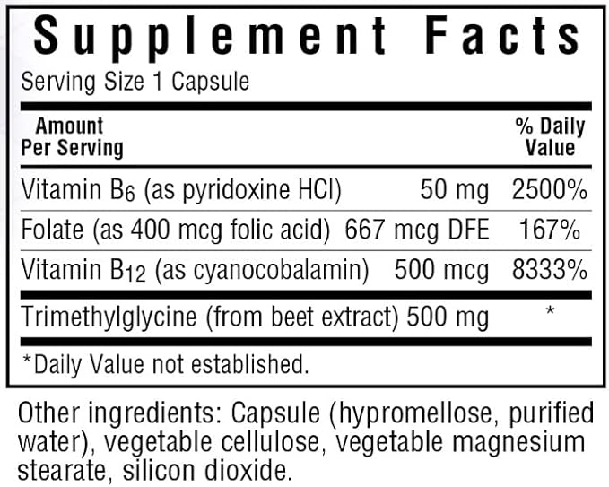 Bluebonnet Homocysteine Formula Supplement 120 Count
