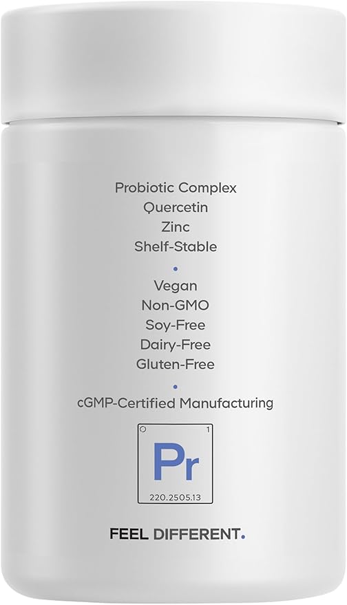 Codeage Probiotic+ 100 Billion CFU Supplement - 12-Strain Probiotic Blend Organic Prebiotic Fiber Postbiotics Vitamin D3 Zinc Bisglycinate Quercetin - for Men &amp Women - Non-GMO- 30 Capsules