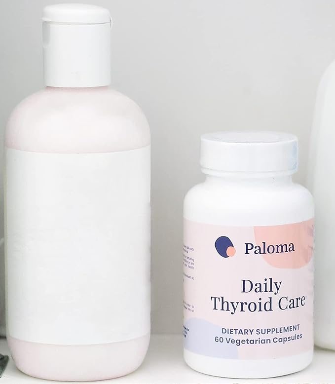 Paloma Iodine-Free Thyroid Support Supplement – Boost Energy Metabolism &amp Focus | Doctor-Formulated with Selenium Zinc &amp Essential Nutrients | Vegetarian Gluten-Free Non-GMO – 60 Capsules