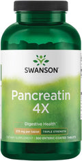 Swanson Triple-Strength Pancreatin 4X Enzyme - 375mg 300 Tabs