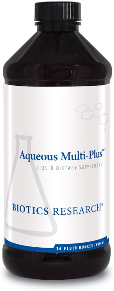 Biotics Research Aqueous Multi Plus Liquid Multi Vitamin and Mineral Full Spectrum Vitamin and Mineral Formula 16 Fluid Ounces
