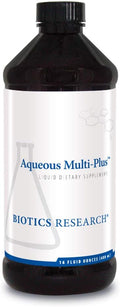 Biotics Research Aqueous Multi Plus Liquid Multi Vitamin and Mineral Full Spectrum Vitamin and Mineral Formula 16 Fluid Ounces