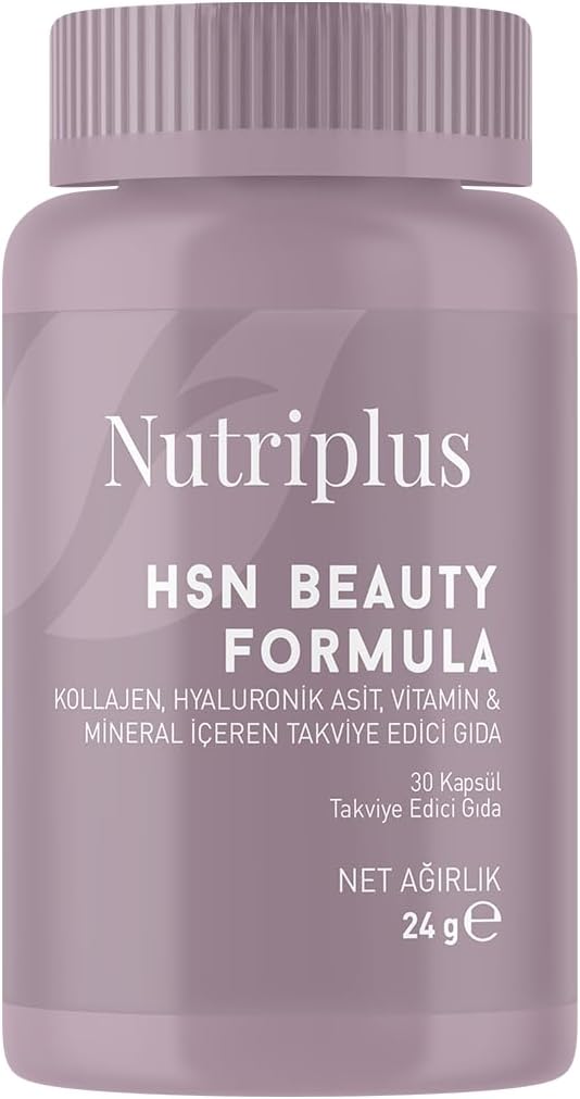 FARMASi Nutriplus HSN Beauty Formula Dietary Supplement 30 Capsules – Hair Skin Nails Support with Vitamins and Minerals – Daily Beauty Formula for Healthy Hair and Radiant Skin
