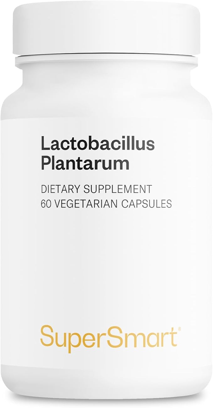Supersmart - Lactobacillus Plantarum PostBiotic 20 Billion CFU per Day (Immuno-LP20) - Heat-Treated Probiotic Supplement | Non-GMO &amp Gluten Free - 60 Vegetarian Capsules
