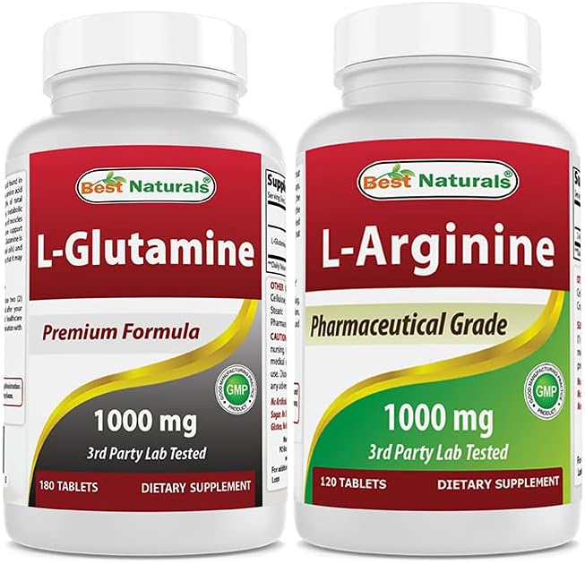 Best Naturals L-Glutamine 1000mg &amp L-Arginine 1000 mg