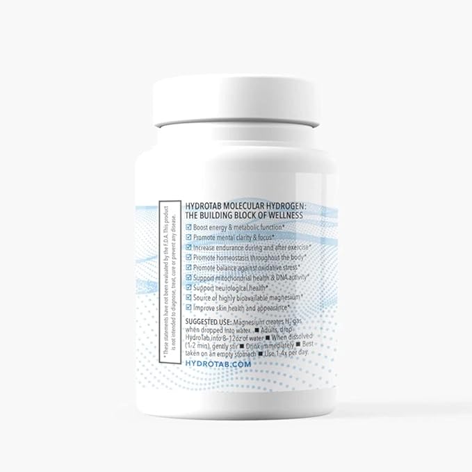 Molecular Hydrogen H2 Dietary Supplement NON-GMO Gluten Free Soy Free (60 Tablets)