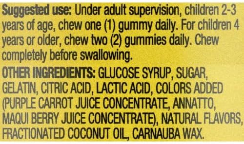 Equate Kids Multivitamin Gummies for General Health Natural Fruit 190 Count +Dri Store Sticker.