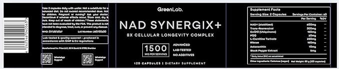 GreenLab NAD SYNERGIX 1500mg