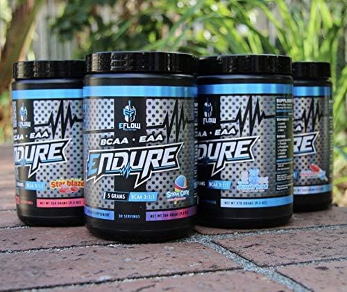 eFlow Nutrition Endure BCAA Plus EAA - Essential Amino Acids Electrolyte Powder Intra Workout - Improve Energy Recovery and Performance - Warrior Gummy Bear(30 Servings)