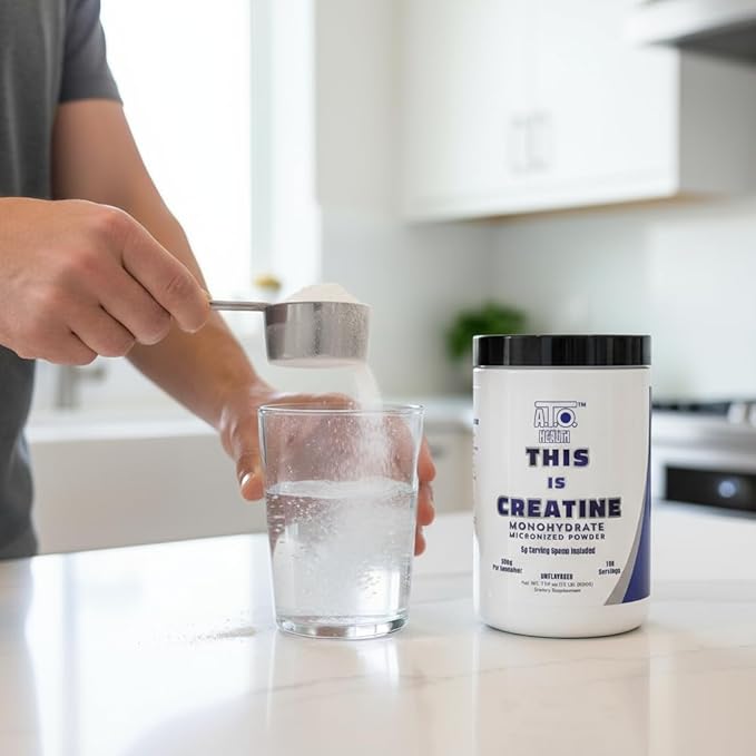 Creatine Powder for Over 40 - Creatine Monohydrate Powder for Brain Health &amp Cognitive Support | Micronized 500g | Supports Memory Focus &amp Muscle Strength | 100 Servings