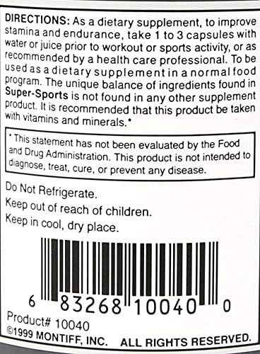 Super Sports 750 mg 200 Capsules