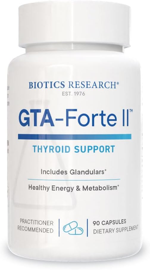 Biotics Research GTA Forte II™ Selenium Supplement with Zinc Copper Porcine Glandular &amp Rubidium Endocrine Glands Support Optimal Hormonal Balance Phytochemically Bound Trace Elements 90 Caps